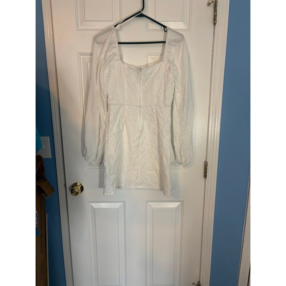 Barbicore white mini lacy dress by Francesca Collections